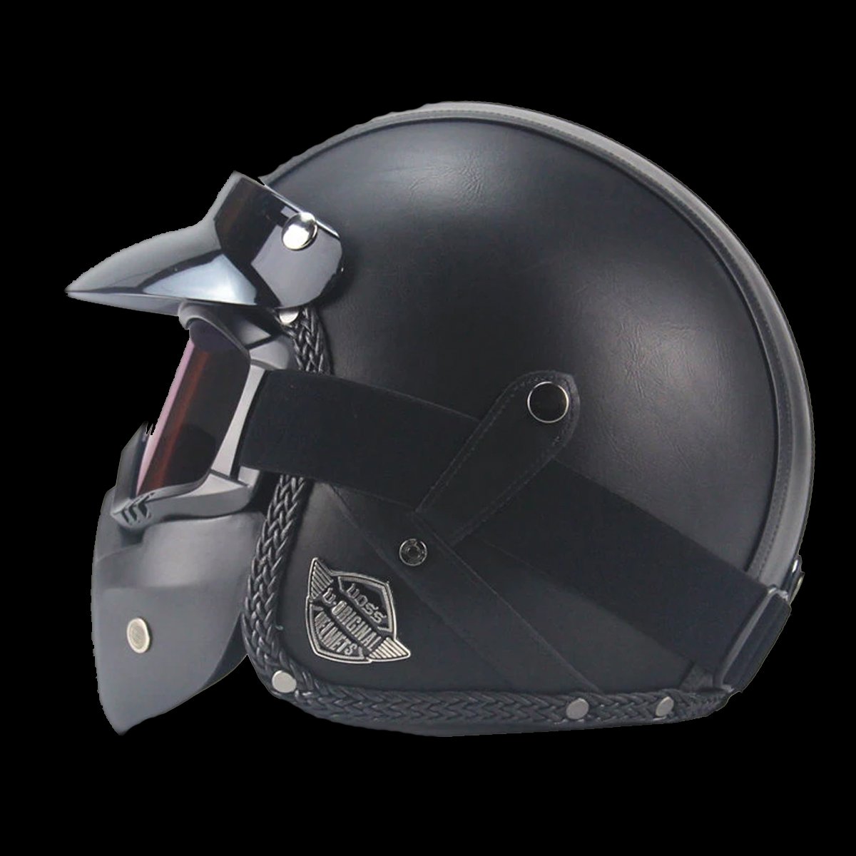 Vintage PU Leather Helmet