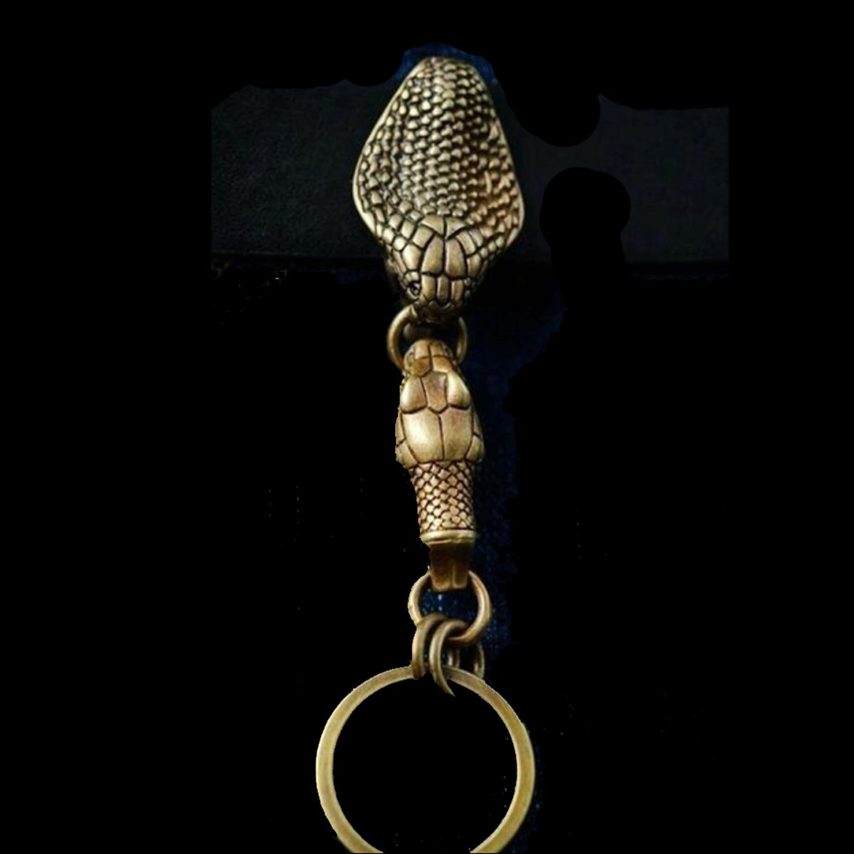 Brass Snake Keychain-Fobs